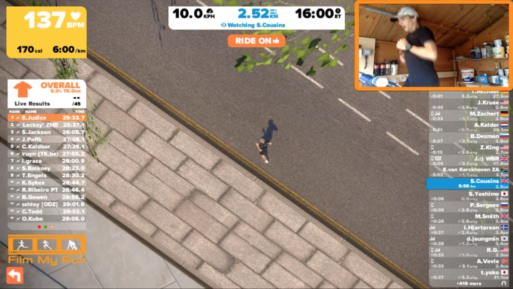 Zwift Running First Marathon