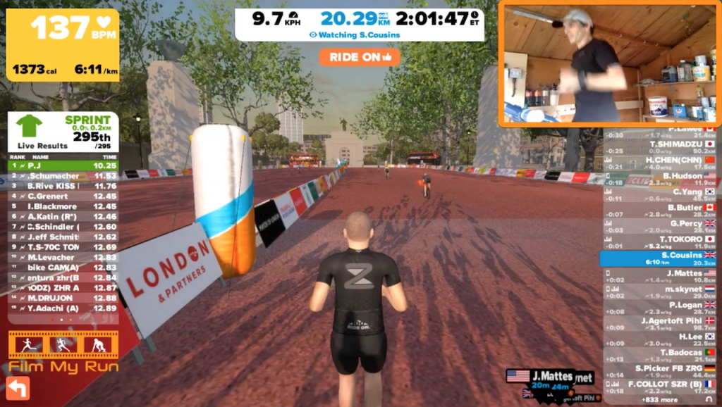 Zwift Running First Marathon