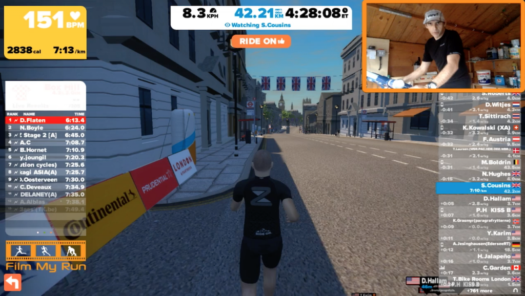 Zwift Running First Marathon